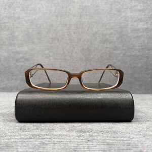 Oscar de la Renta Brown Rectangular Y2k Eyeglasses OSL705 234 HM 52-16-135